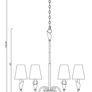 Claudelle 6 Light Chandelier