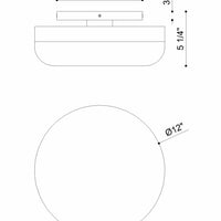 Harwel 12" Integrated LED Flush Mount