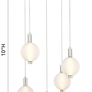 Palmas 5-Light 24" Integrated LED Multi Drop Chandelier