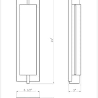 Tribek 21" Integrated LED Outdoor Wall Sconce