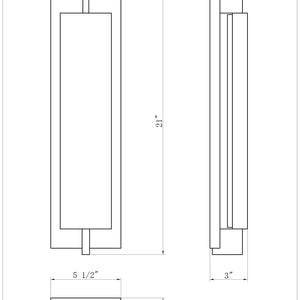 Tribek 21" Integrated LED Outdoor Wall Sconce