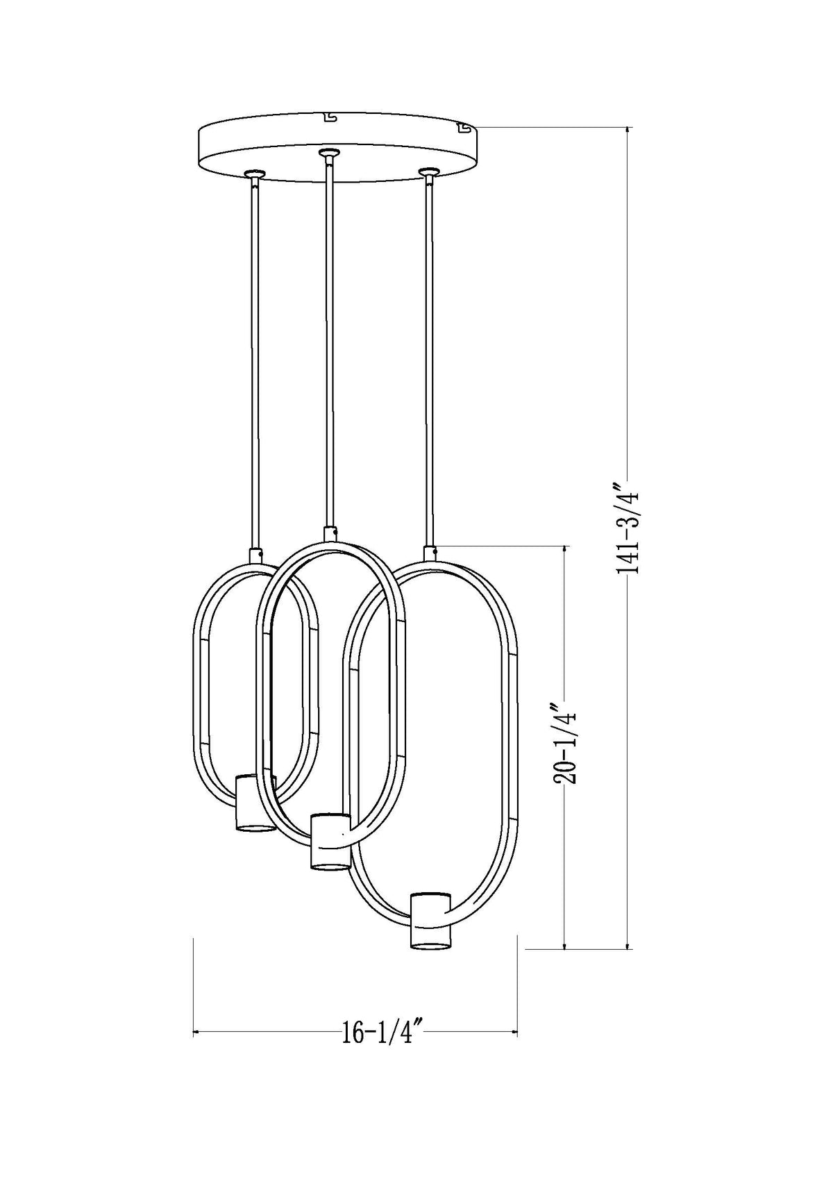 Saros 3 Light Chandelier