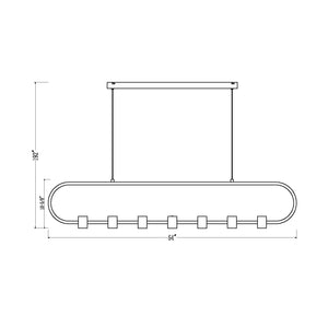 Saros 7 Light Linear Chandelier