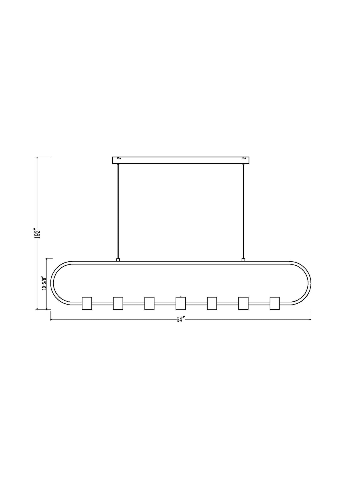 Saros 7 Light Linear Chandelier