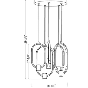 Saros 5 Light Chandelier