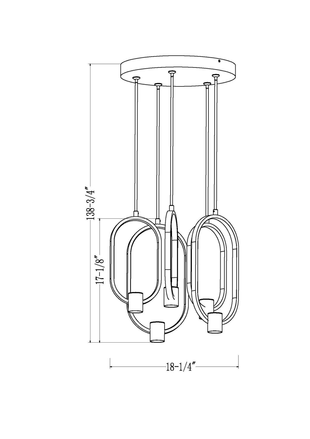 Saros 5 Light Chandelier