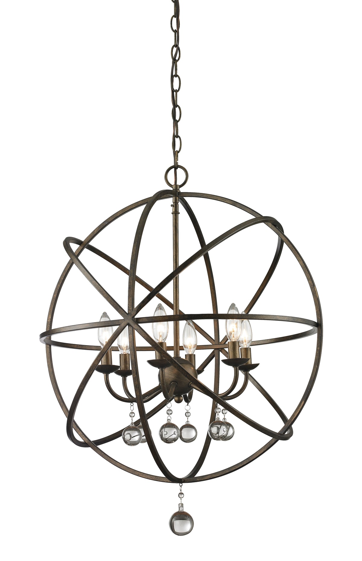 Acadia 6 Light Chandelier 6 x 60W - Candelabra