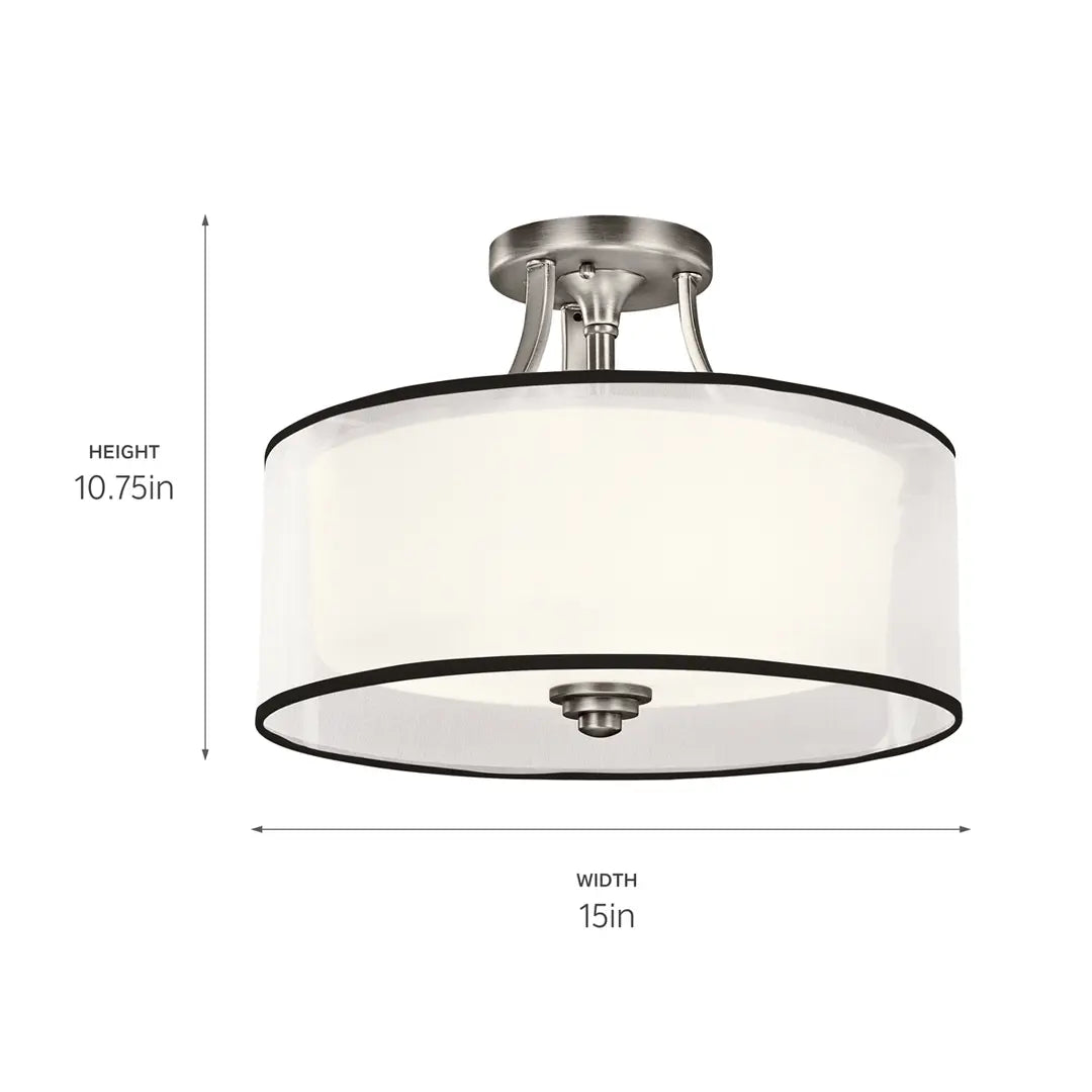Lacey Semi Flush 3Lt
