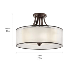Lacey Semi Flush 4Lt