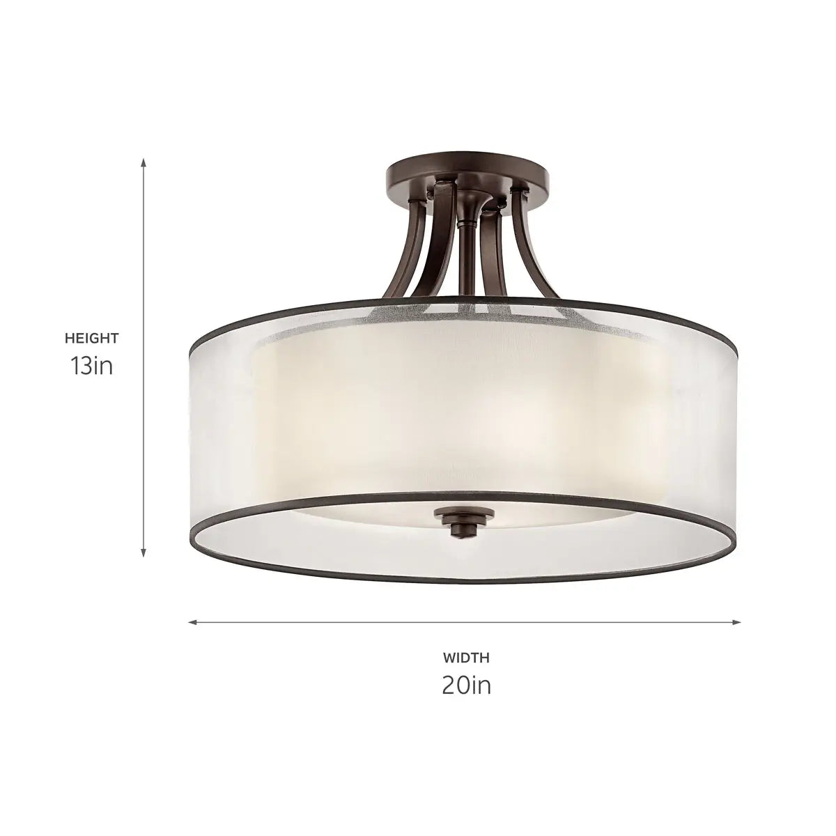 Lacey Semi Flush 4Lt