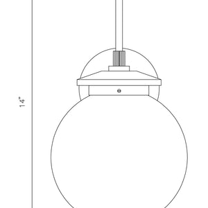 Caswell 14" Integrated LED Outdoor Wall Lantern