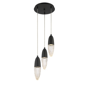 Ecrou 3-Light 12" Multi Drop Chandelier