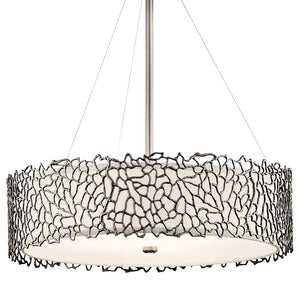 Silver Coral Chandelier/Pendant 4Lt