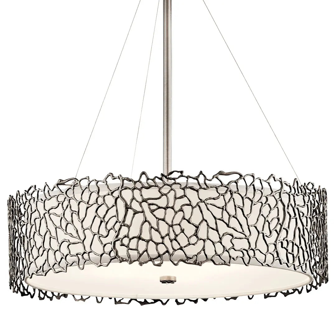 Silver Coral Chandelier/Pendant 4Lt