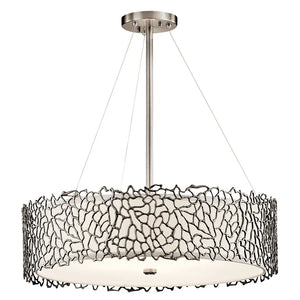 Silver Coral Chandelier/Pendant 4Lt