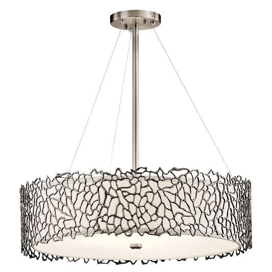Silver Coral Chandelier/Pendant 4Lt