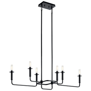 Alden Linear Chandelier 6Lt