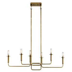 Alden Linear Chandelier 6Lt