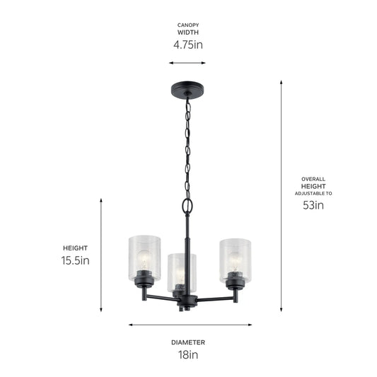 Winslow Mini Chandelier 3Lt