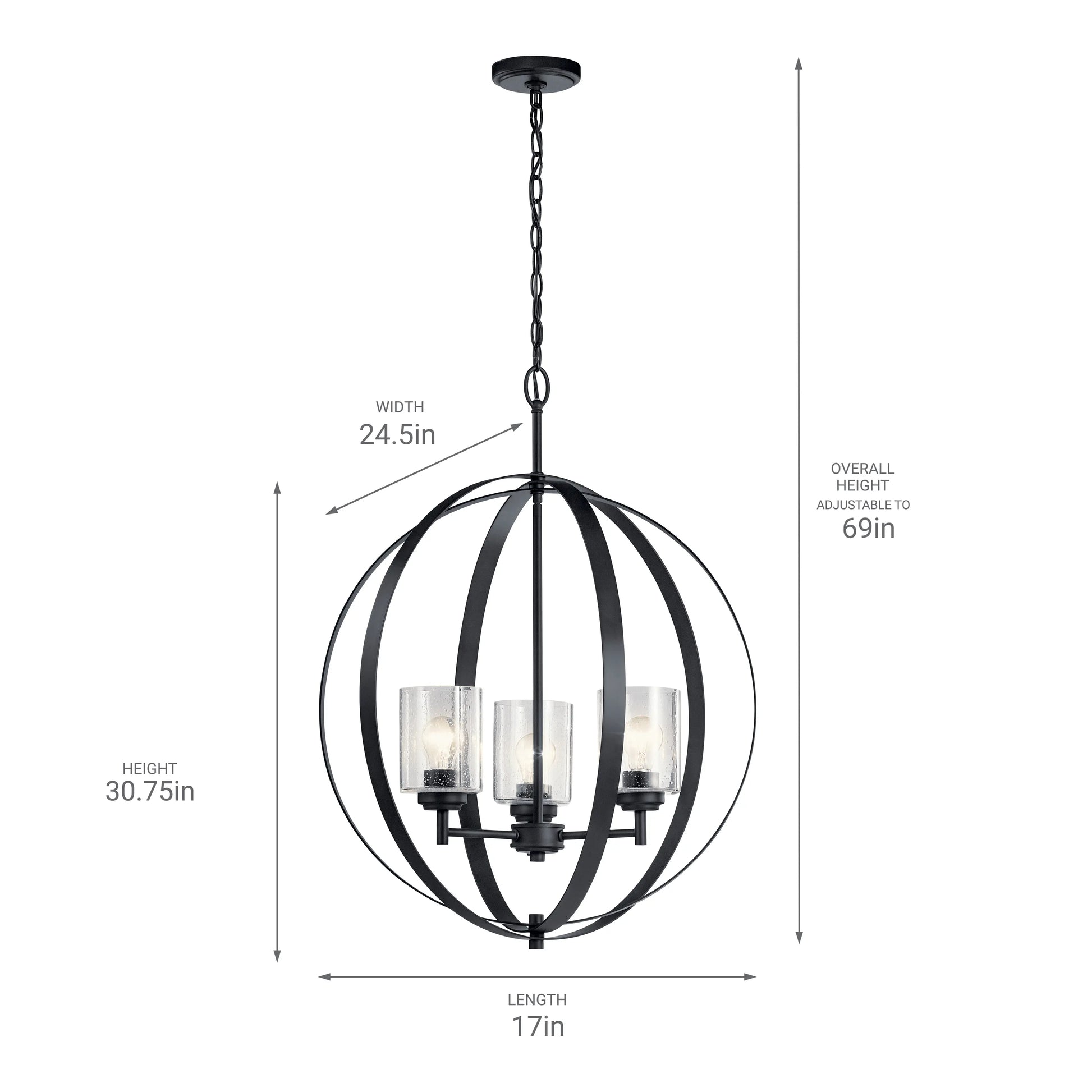 Winslow Chandelier 3Lt