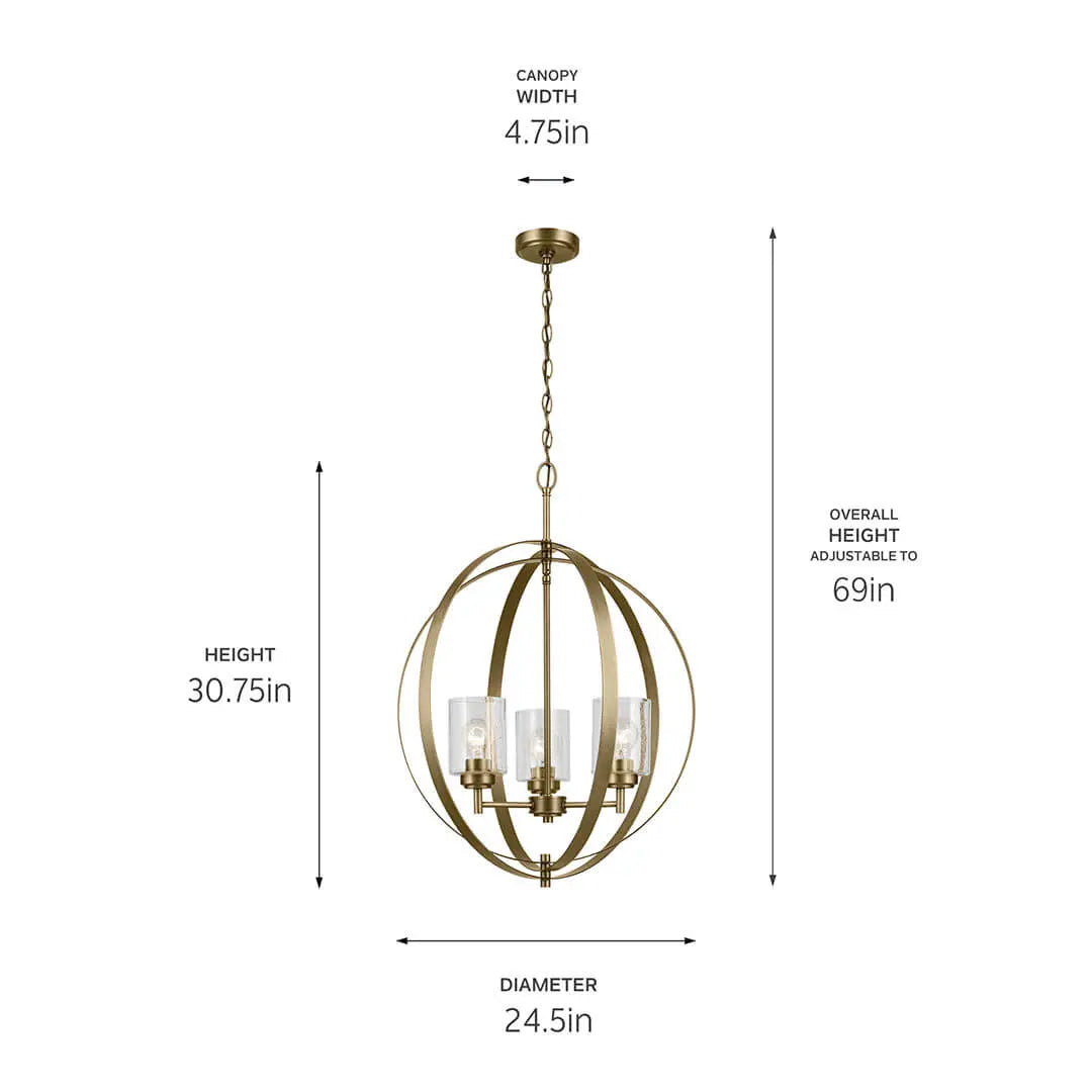 Winslow Chandelier 3Lt