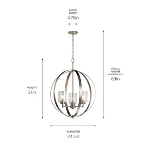 Winslow Chandelier 3Lt