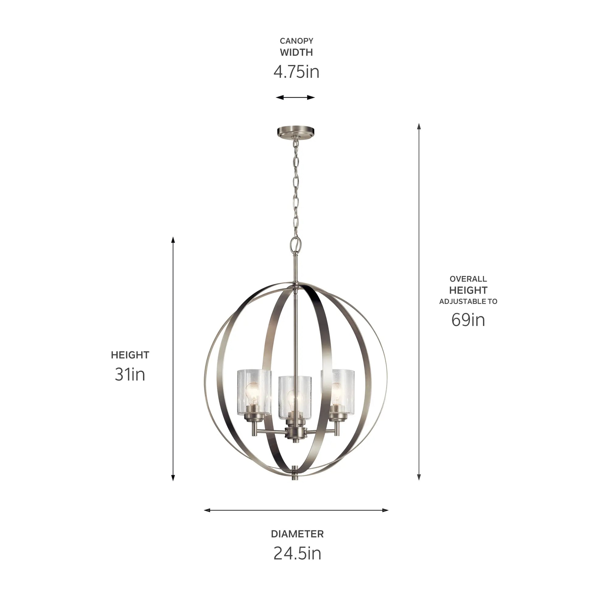 Winslow Chandelier 3Lt