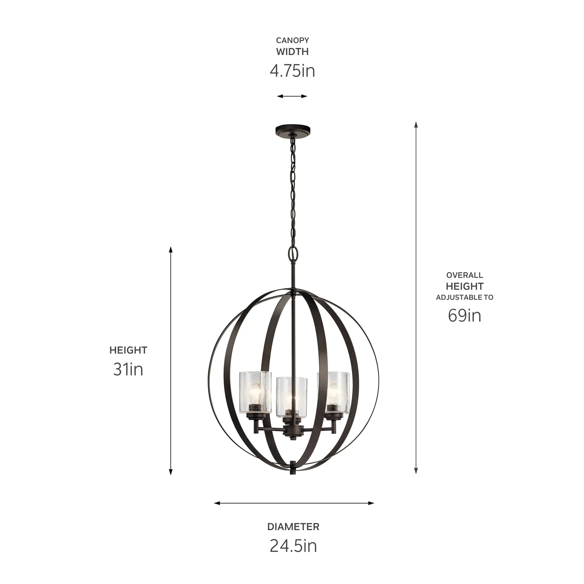 Winslow Chandelier 3Lt