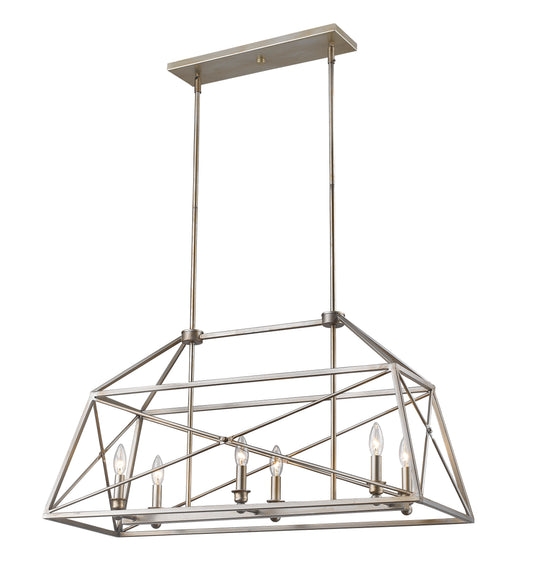 Trestle 6 Light Linear Chandelier