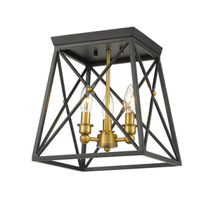 Trestle 3 Light Flush Mount