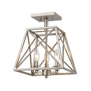 Trestle 3 Light Semi Flush Mount
