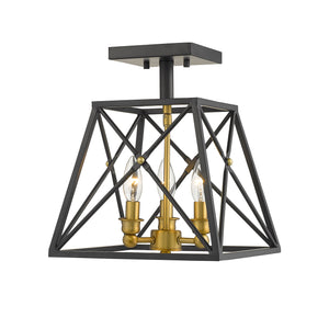 Trestle 3 Light Semi Flush Mount