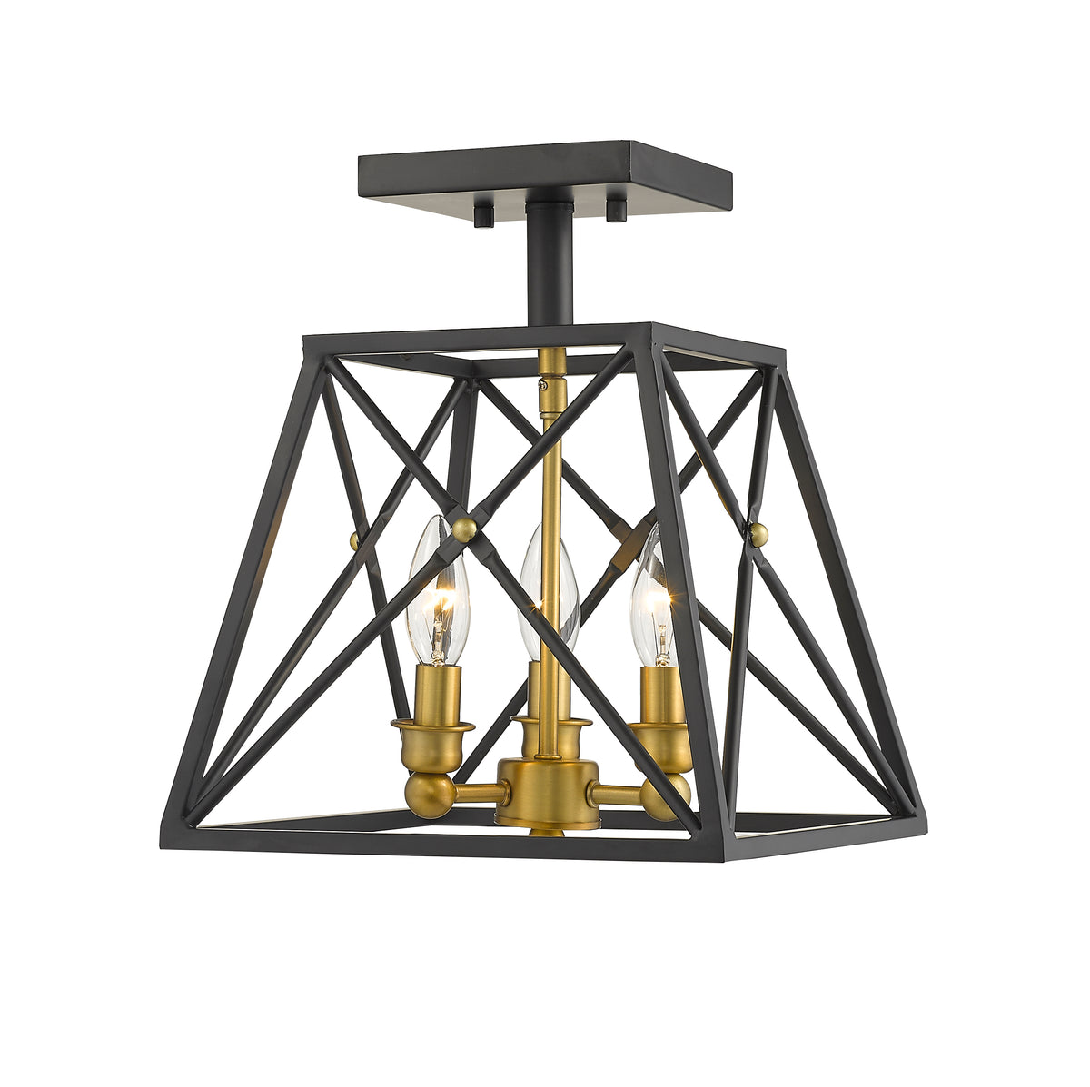 Trestle 3 Light Semi Flush Mount