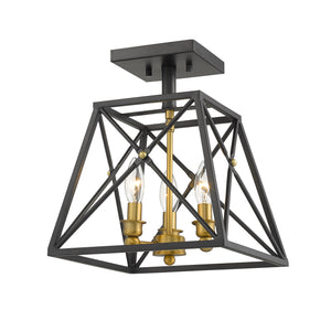 Trestle 3 Light Semi Flush Mount