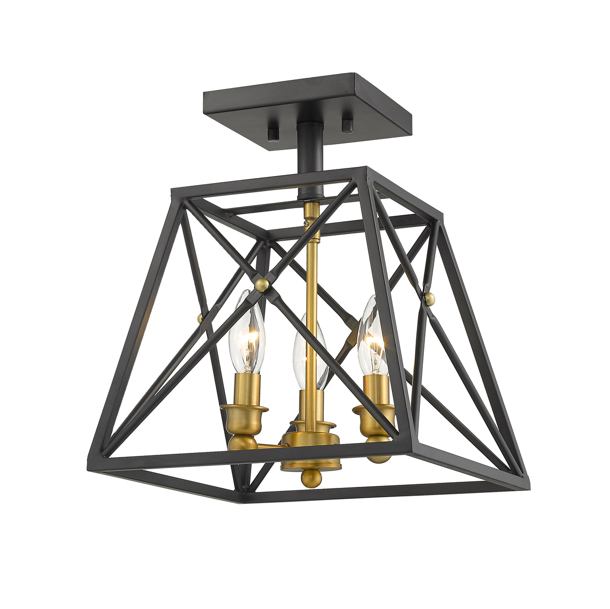 Trestle 3 Light Semi Flush Mount