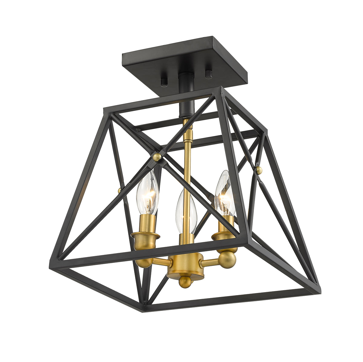 Trestle 3 Light Semi Flush Mount