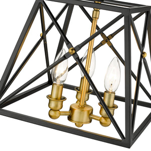 Trestle 3 Light Semi Flush Mount