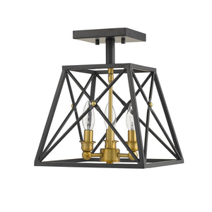 Trestle 3 Light Semi Flush Mount