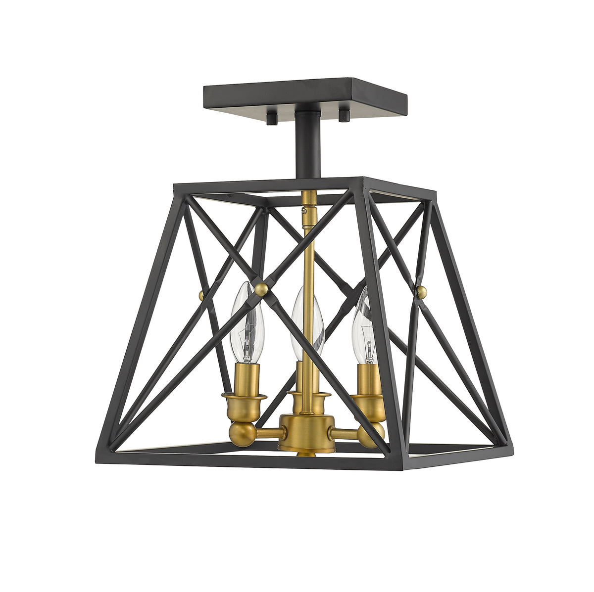 Trestle 3 Light Semi Flush Mount