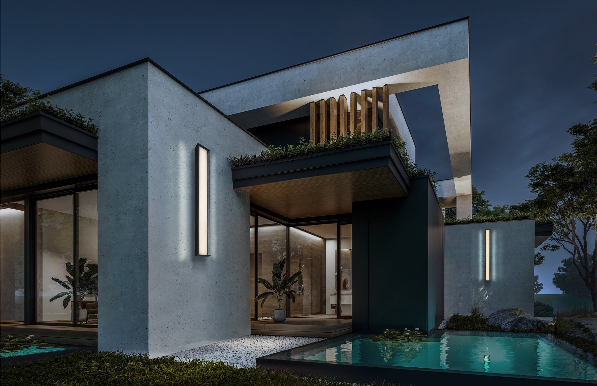 Dulton 42" Integrated LED Outdoor Wall Sconce