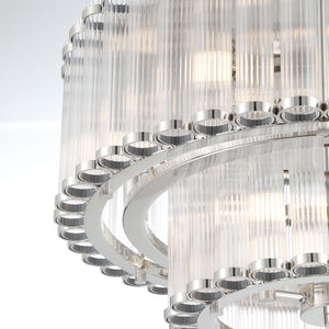 Glasbury 2-Tiers 9-Light 24" Flush Mount