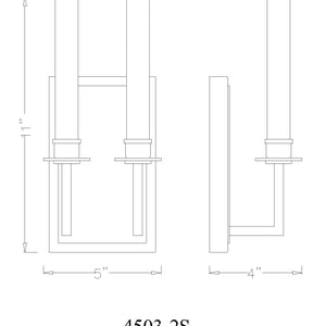 Orson 2 Light Wall Sconce