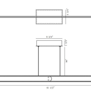 Verdura 42" Integrated LED Linear Chandelier