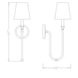 Jisele 1 Light Wall Sconce