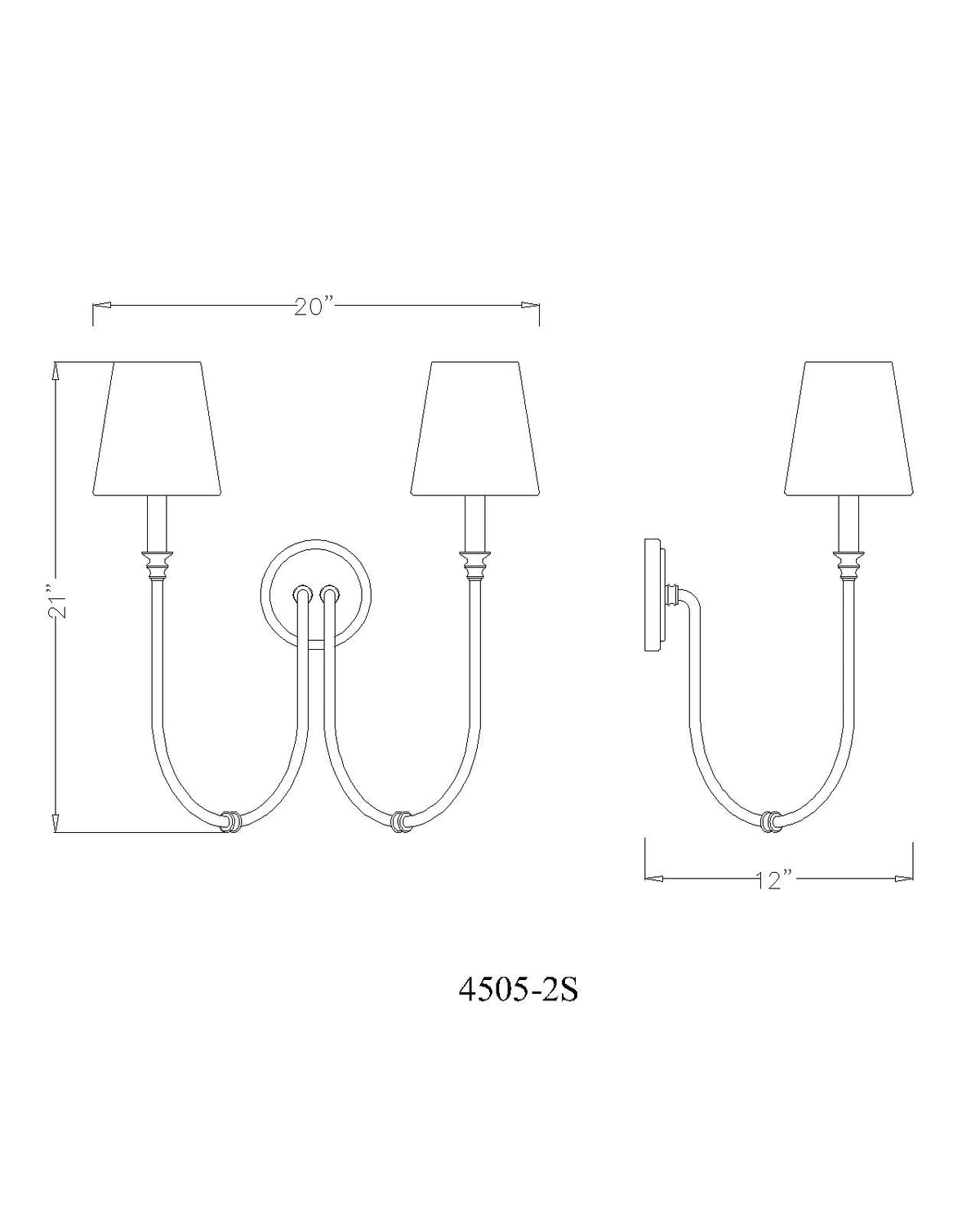 Jisele 2 Light Wall Sconce