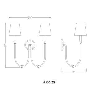 Jisele 2 Light Wall Sconce