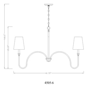 Jisele 6 Light Chandelier