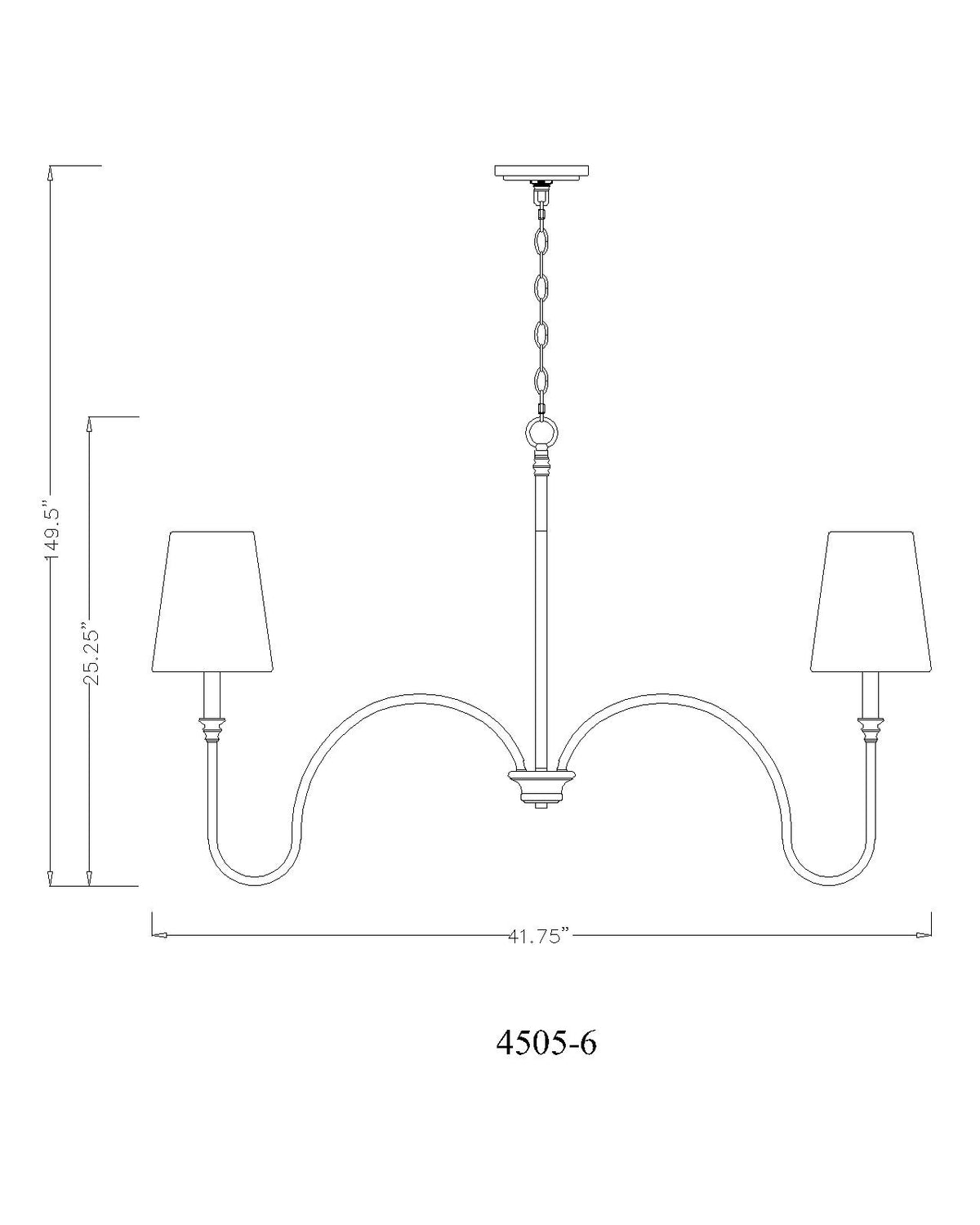 Jisele 6 Light Chandelier