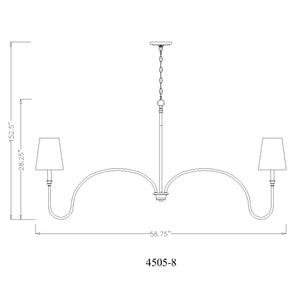 Jisele 8 Light Chandelier