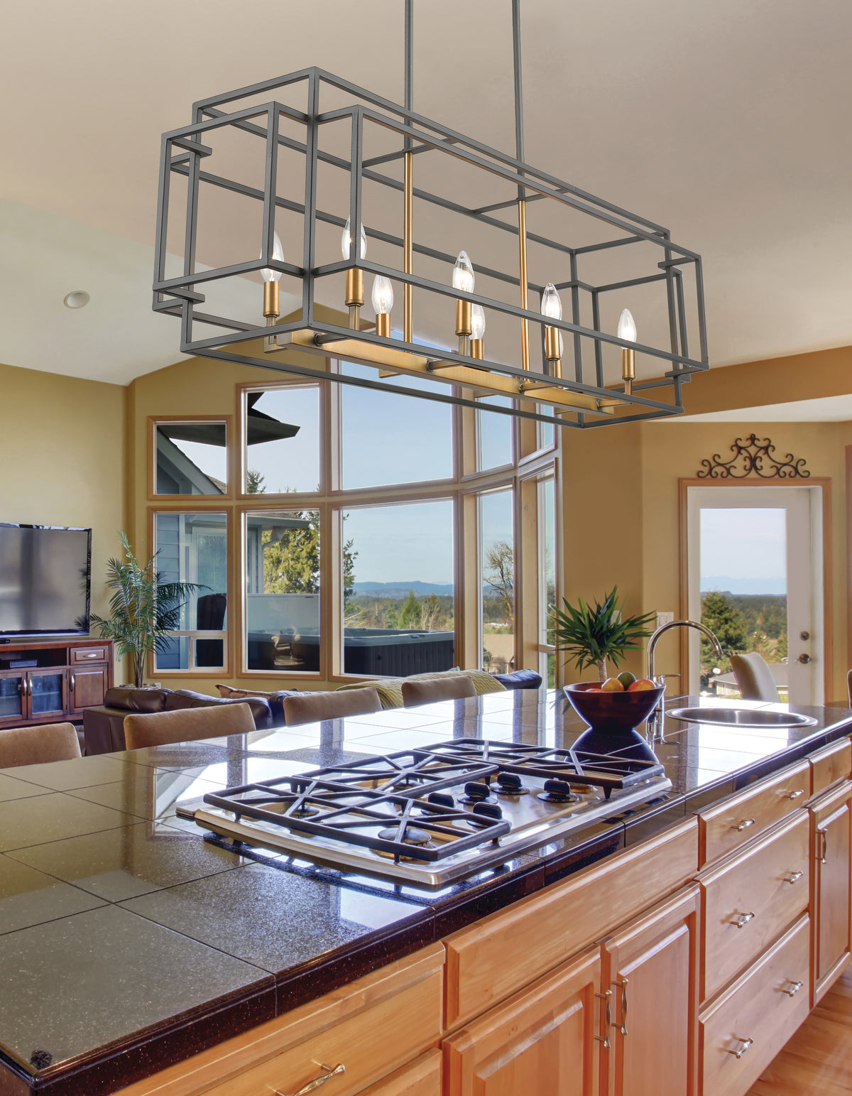 Titania 8 Light Linear Chandelier